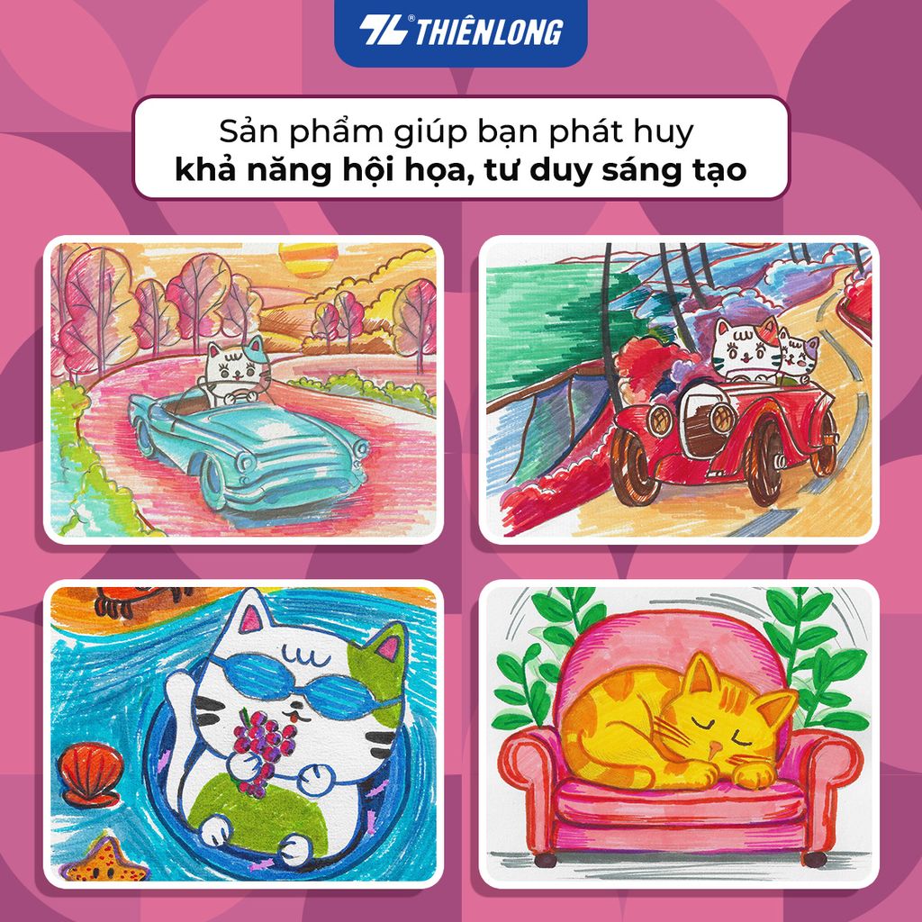 Bút lông màu Fiber Pen Colokit FP-C03 - Tặng bộ tranh 3D