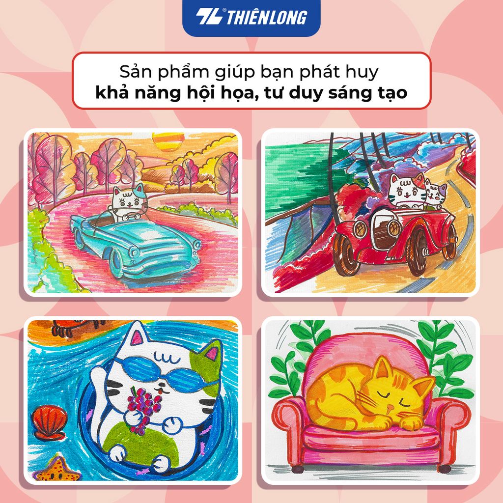 Hộp Bút Lông 36 Màu Fiber Pen Washable - Nét Mảnh Nét To - Colokit SWM-C006