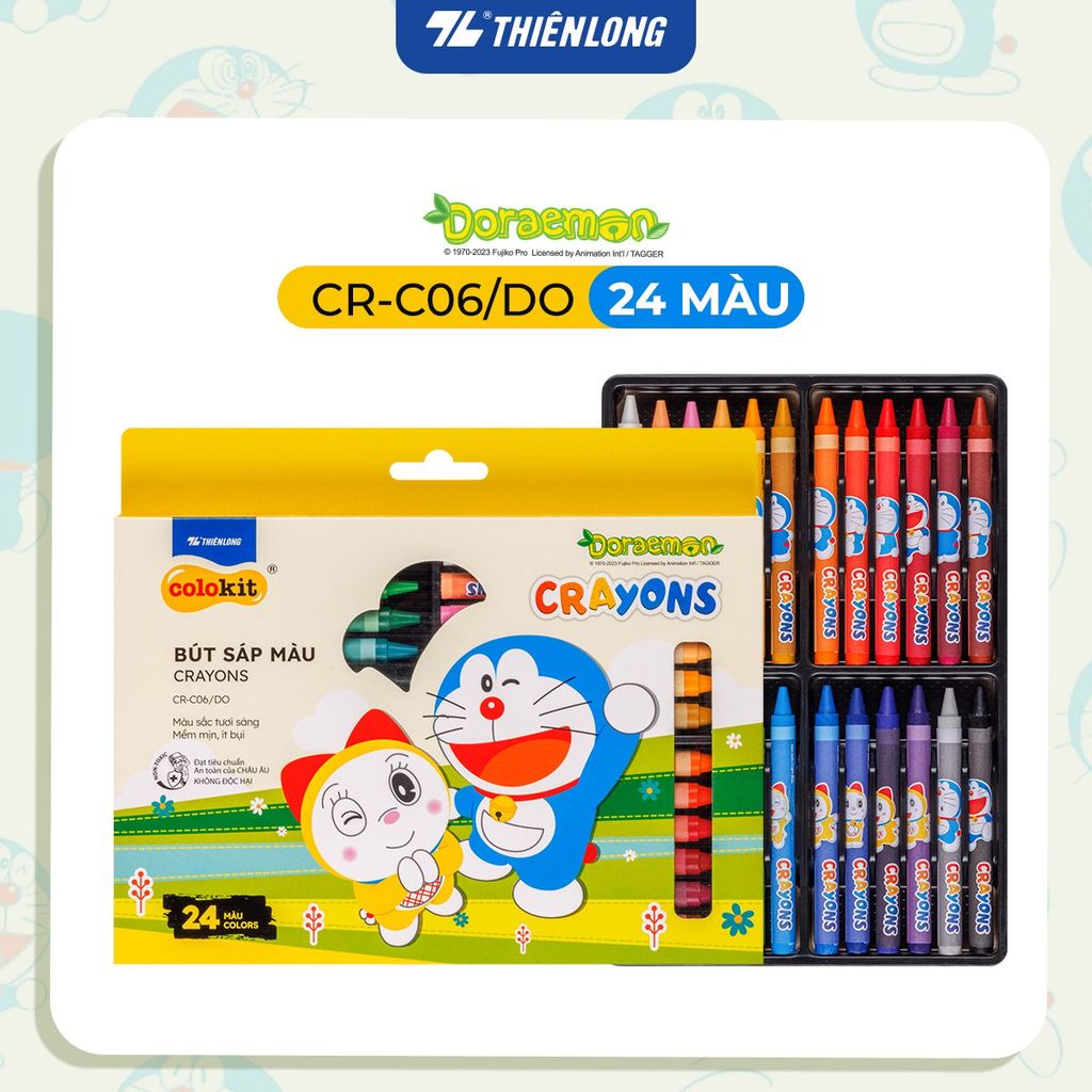 Sáp 24 màu Colokit Doraemon CR-C06/DO