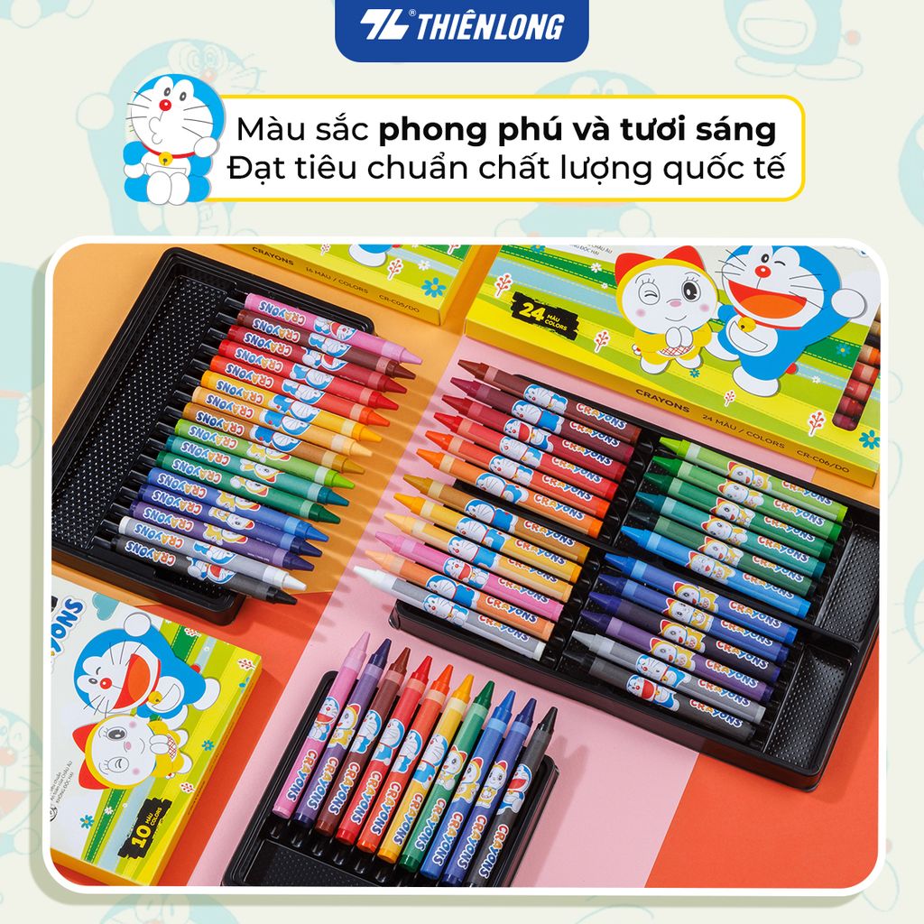 Sáp 24 màu Colokit Doraemon CR-C06/DO