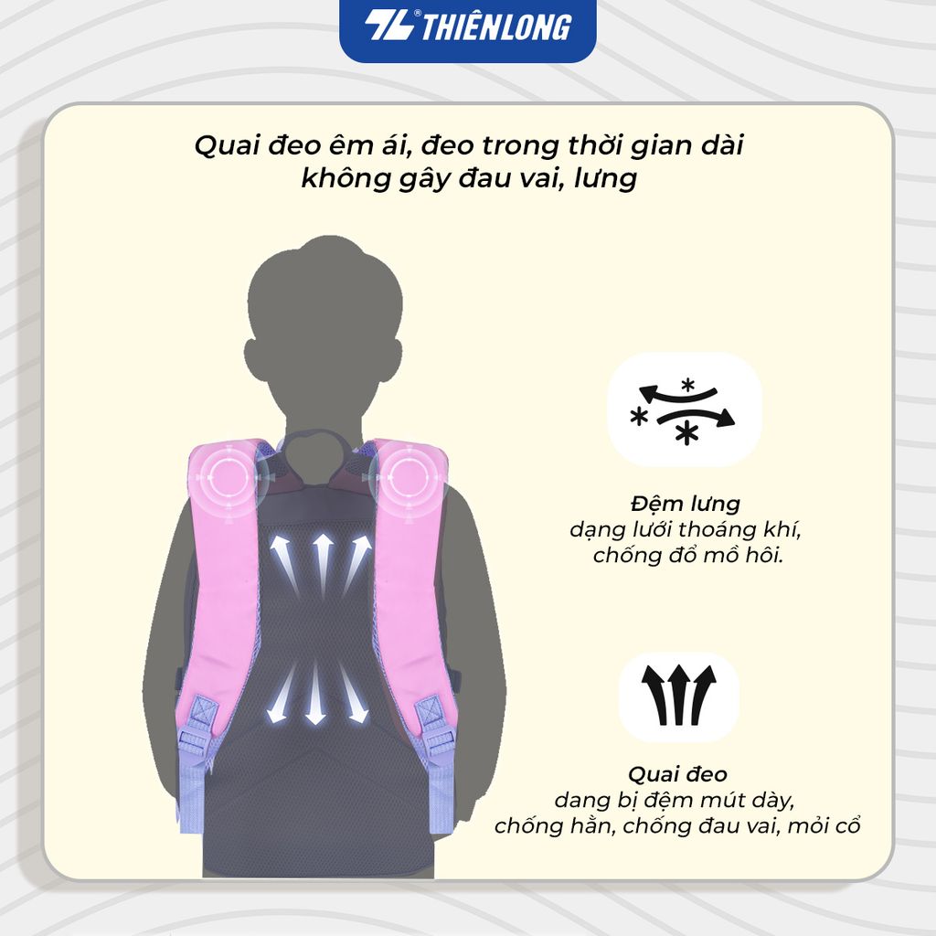 Cặp học sinh Strive Thiên Long - Balo teen thời trang, phù hợp đi học, đi chơi, đệm mút êm