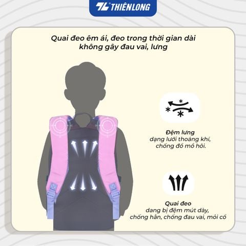 Cặp học sinh Strive Thiên Long - Balo teen thời trang, phù hợp đi học, đi chơi, đệm mút êm