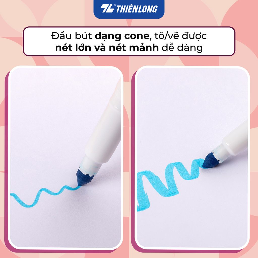 Hộp Bút Lông 36 Màu Fiber Pen Washable - Nét Mảnh Nét To - Colokit SWM-C006