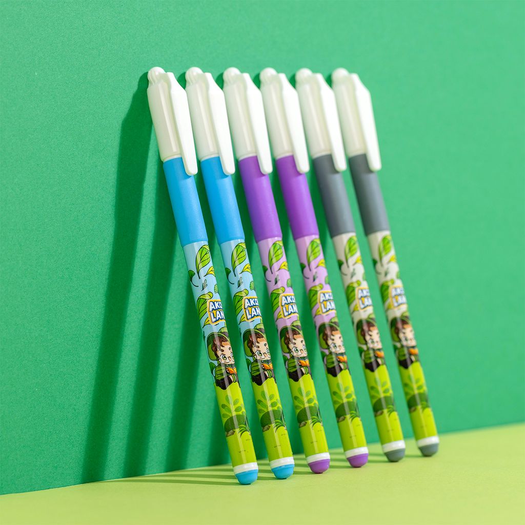 Combo 20 Bút gel Thiên Long GEL-012/AK - Nét viết 0.5mm êm mượt, đầu bút cao cấp, mực đều liên tục, nhân vật Akooland Tahi