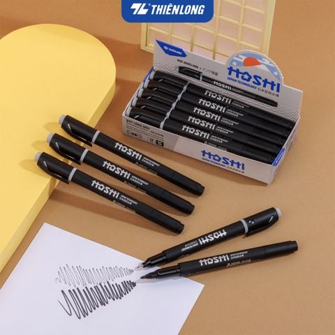 Combo 10 Bút lông dầu Hoshi Thiên Long PM-019/HS - Công nghệ Nhật Bản