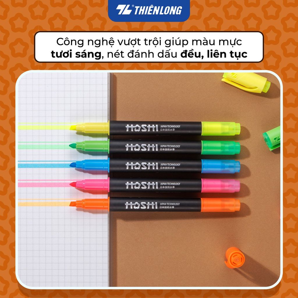 Bút dạ quang Hoshi Thiên Long HL-018/HS - Công nghệ Nhật Bản