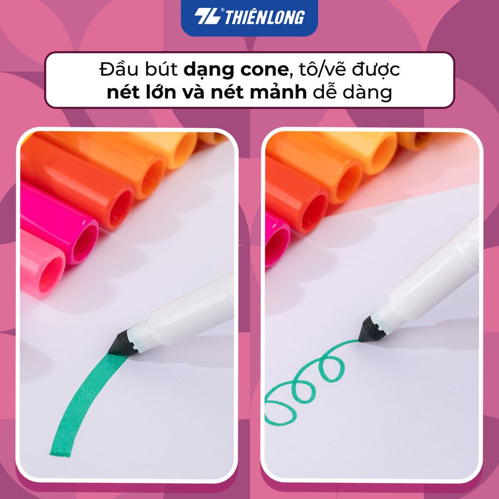 Bút lông màu Fiber Pen Colokit FP-C03 - Tặng bộ tranh 3D