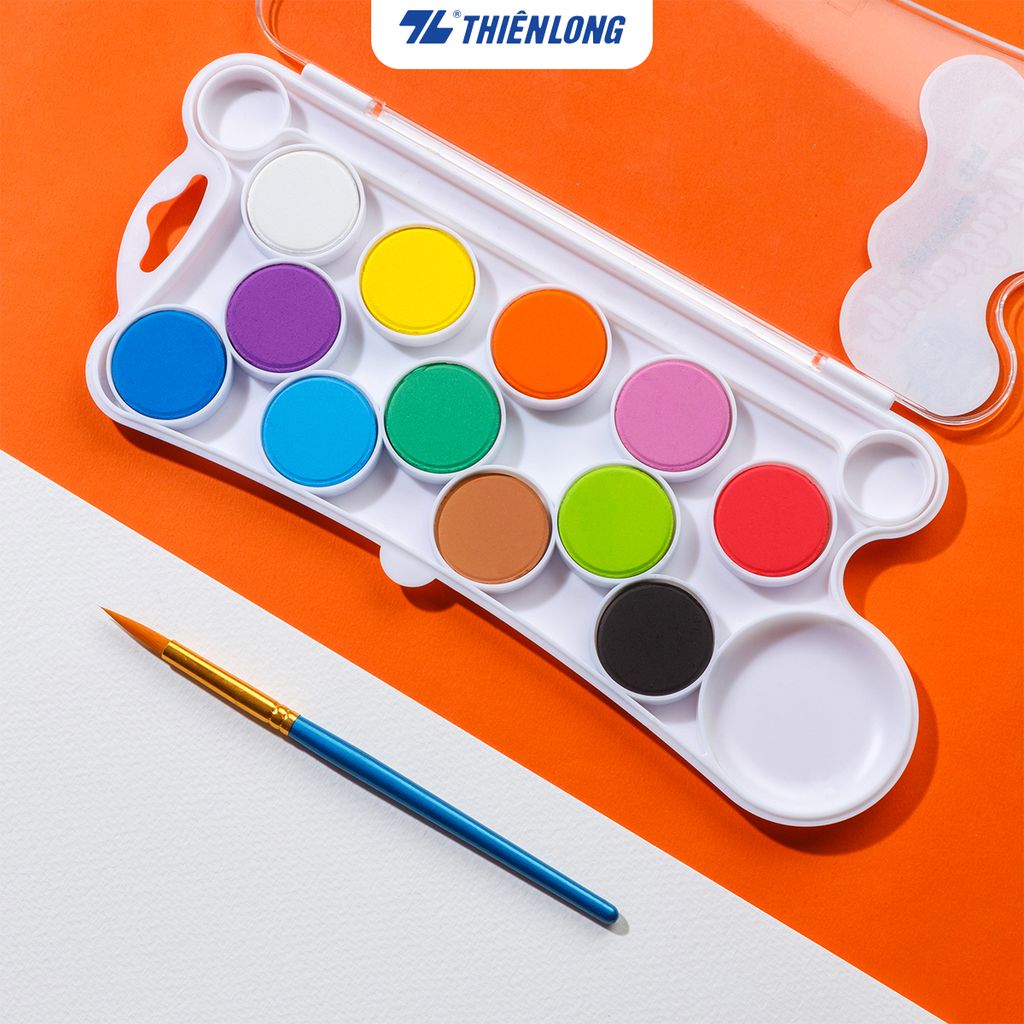 Bộ 12 Màu nước dạng nén Thiên Long Colokit WACO-C001