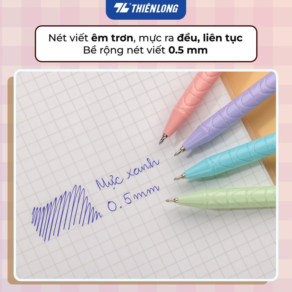 Bút gel B - Butter Gel PRO-079 Thiên Long GELB-018 - Premium Tip viết êm, trơn - Mực Xanh - Màu thân ngẫu nhiên