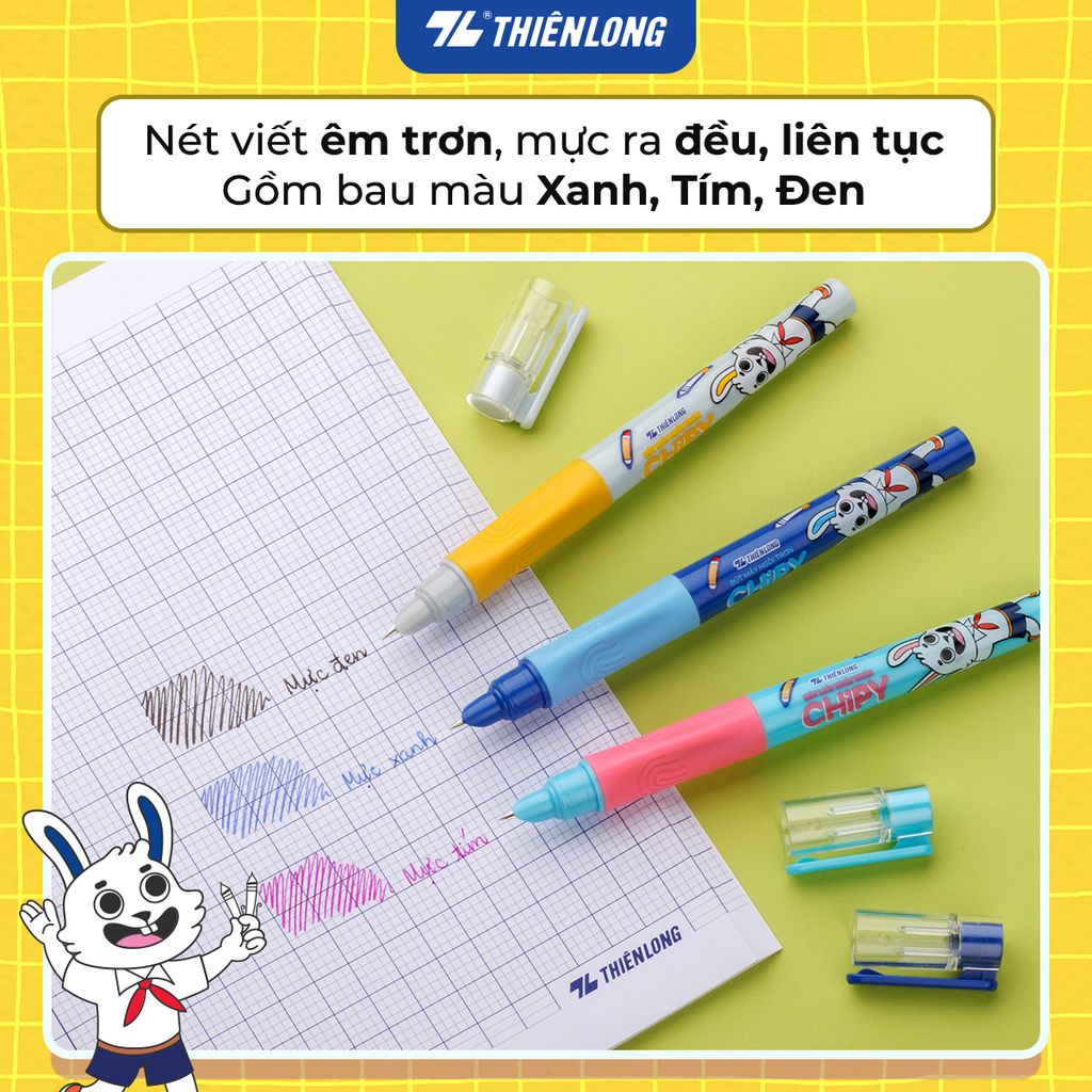 Bút máy CHiPY Thiên Long FTC-020 - Ngòi trơn, êm với ống mực tặng kèm