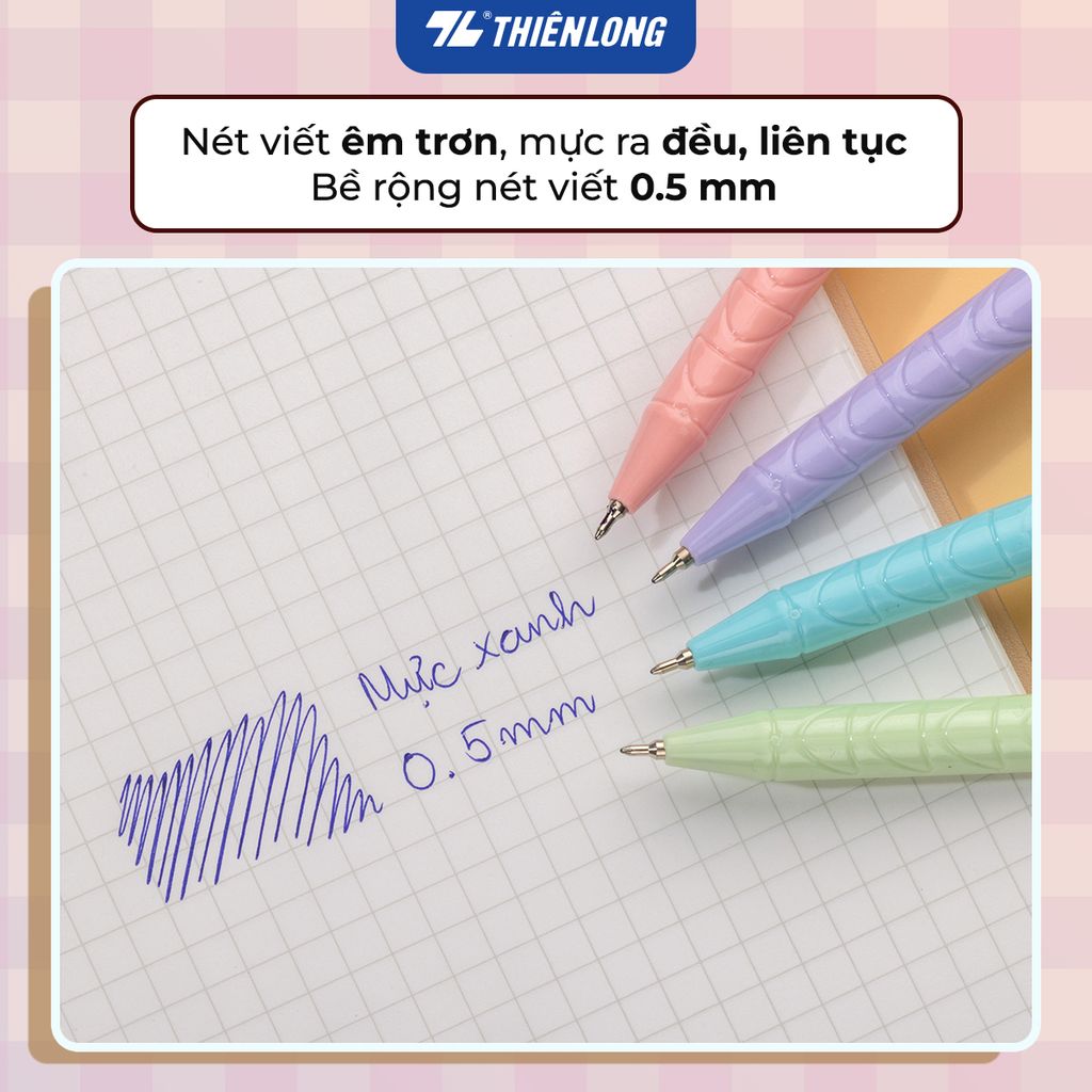 Combo 20 Bút gel B - Butter Gel PRO-079 Thiên Long GELB-018 - Premium Tip viết êm, trơn - Mực Xanh - Màu thân ngẫu nhiên