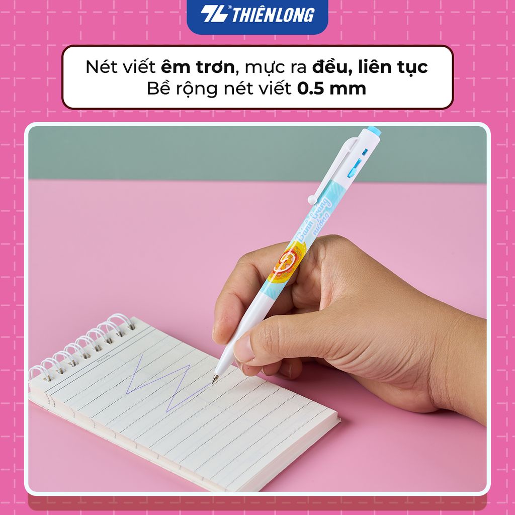 Combo 20 Bút gel B - Buttersmooth Gel Thiên Long GELB-034 - Premium Tip viết êm, trơn - Mực Xanh - Phiên bản Bánh tráng trộn, Bánh tráng nướng, Gỏi cuốn