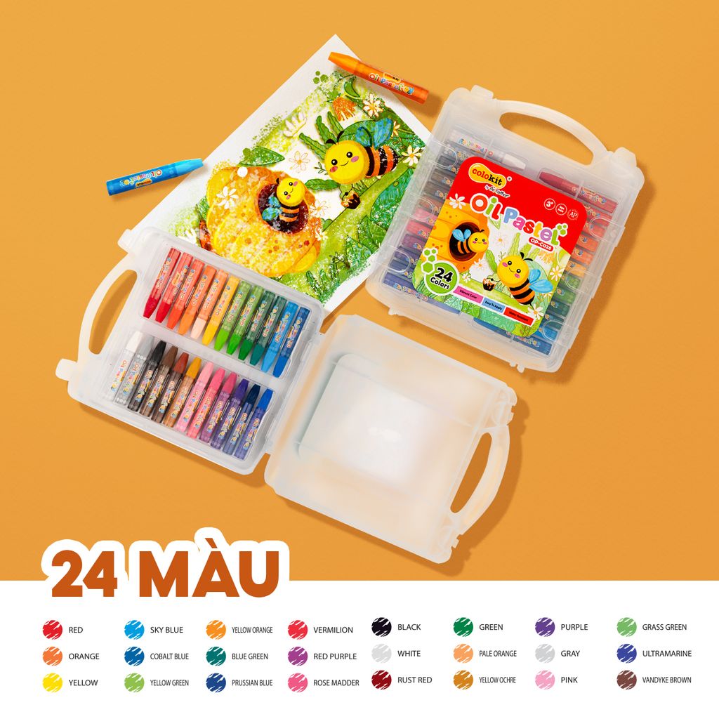 Hộp sáp dầu Oil Pastel Thiên Long Colokit - Tiêu chuẩn châu Âu