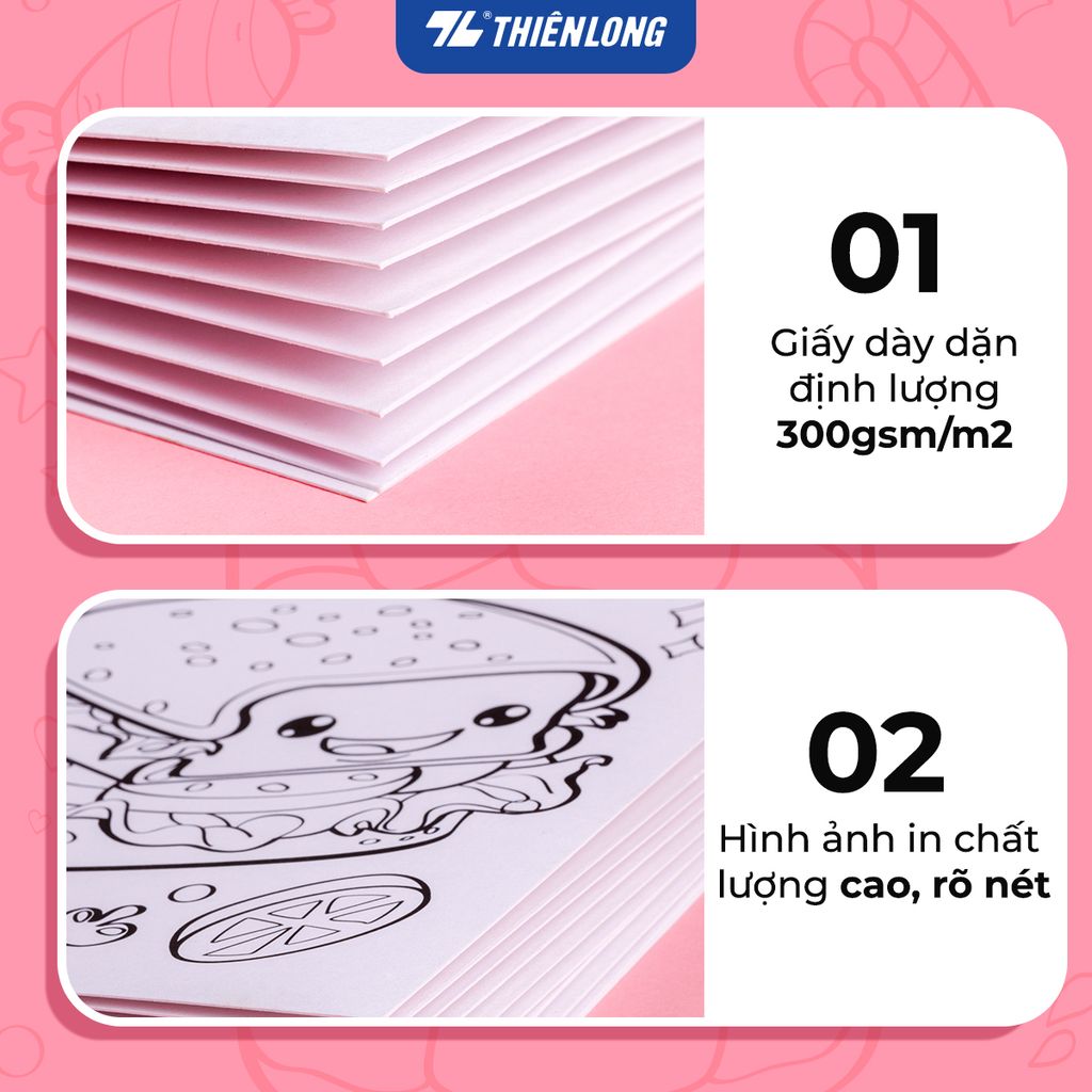 Tranh tập tô màu nước dạng nén - Watercolour Painting Set Thiên Long Colokit