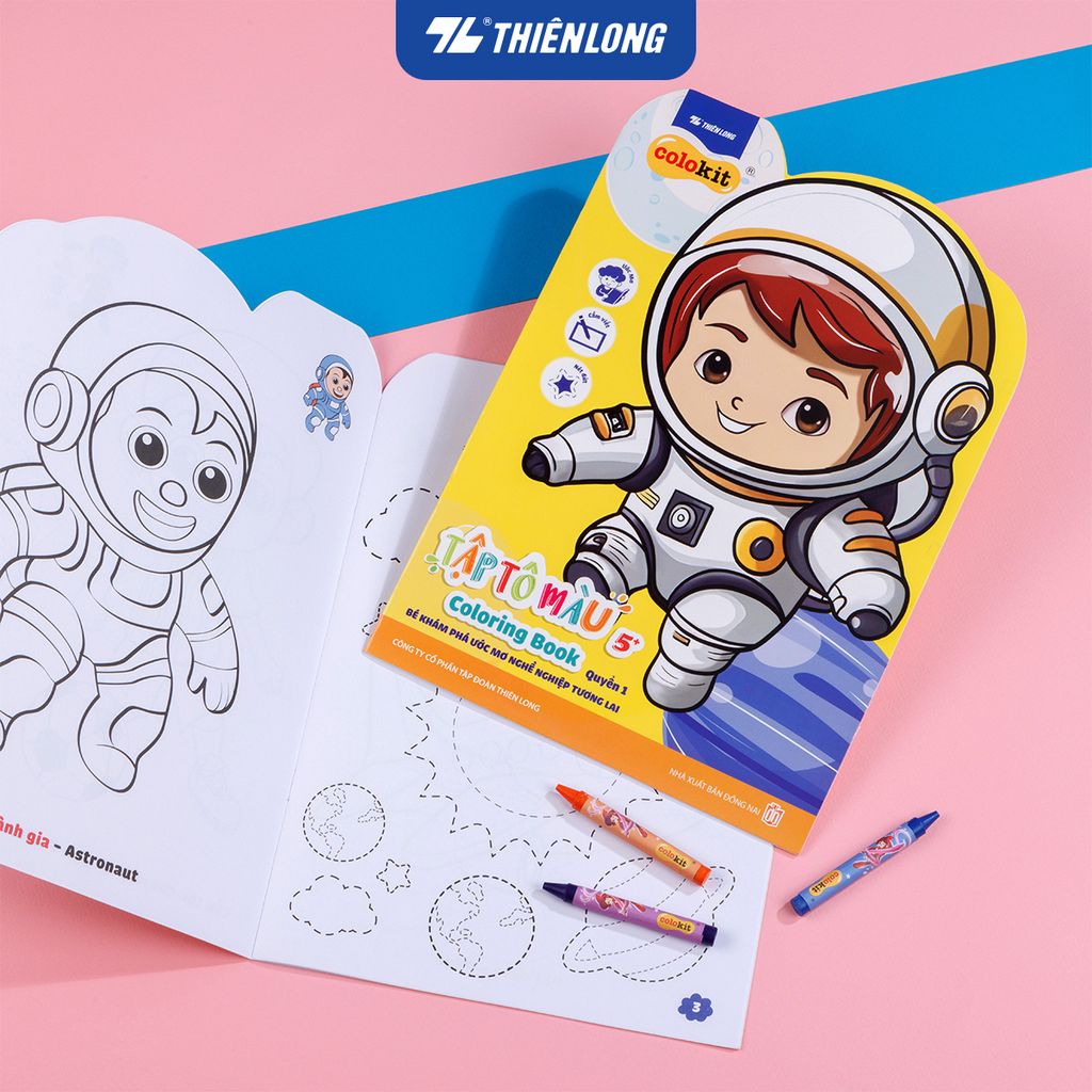 Tập tô màu - Coloring Book Thiên Long Colokit - Dành cho bé 3-6 tuổi