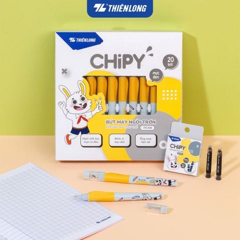 Combo 5/10/20 bút máy CHiPY Thiên Long FTC-020 - Ngòi trơn, êm