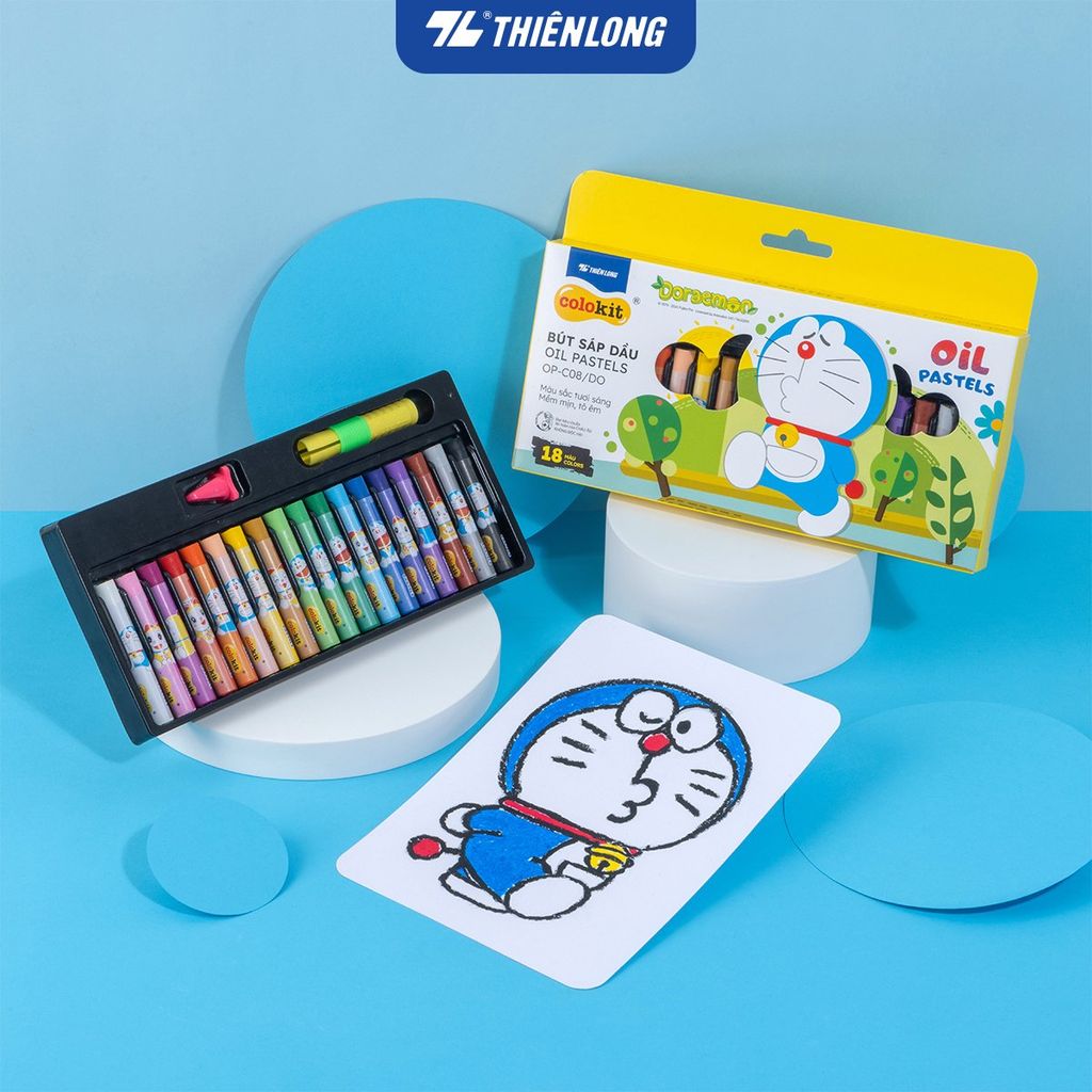 Sáp dầu 12 màu Colokit Doraemon OP-C07/DO