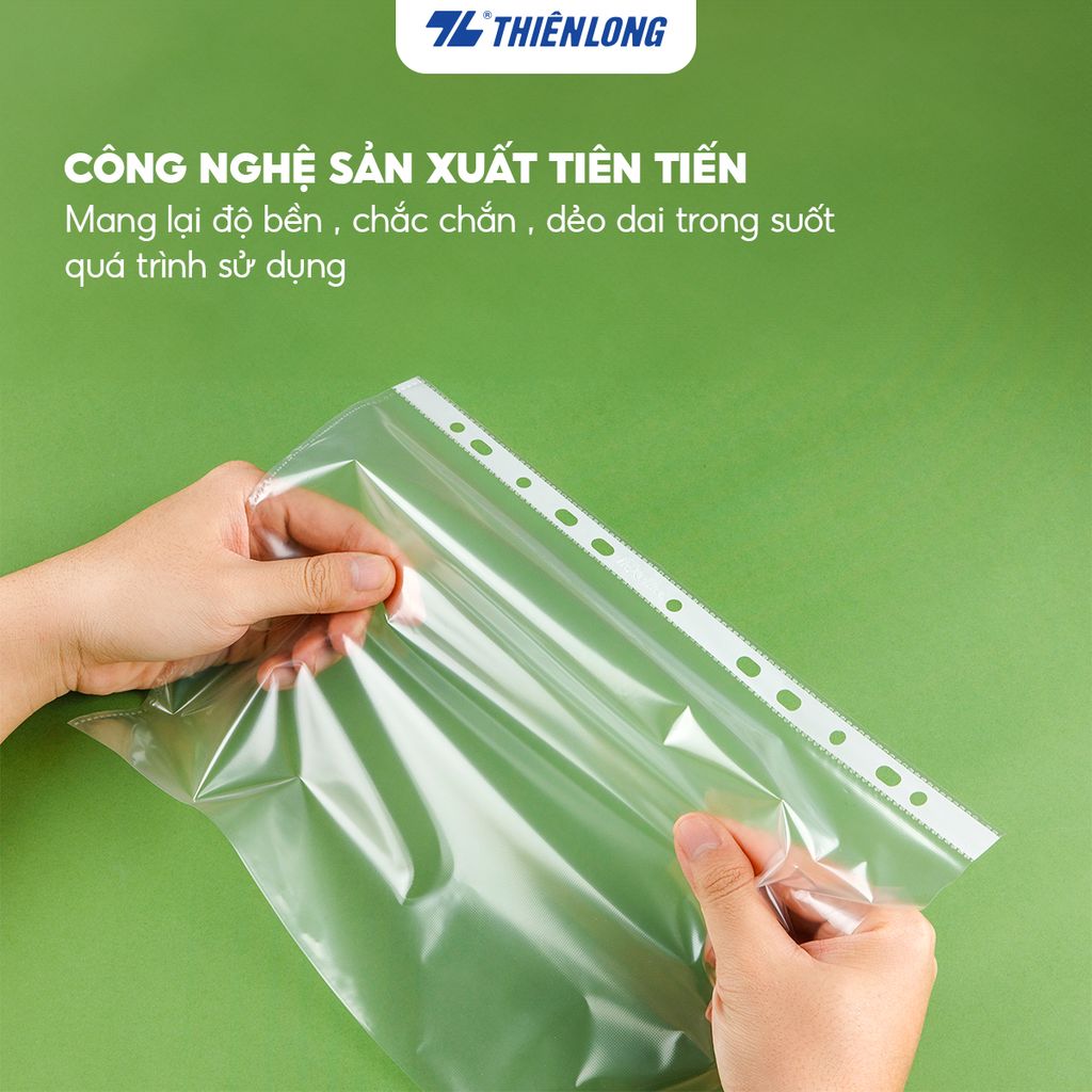 Bìa lỗ không viền A4 Flexoffice FO-CS02