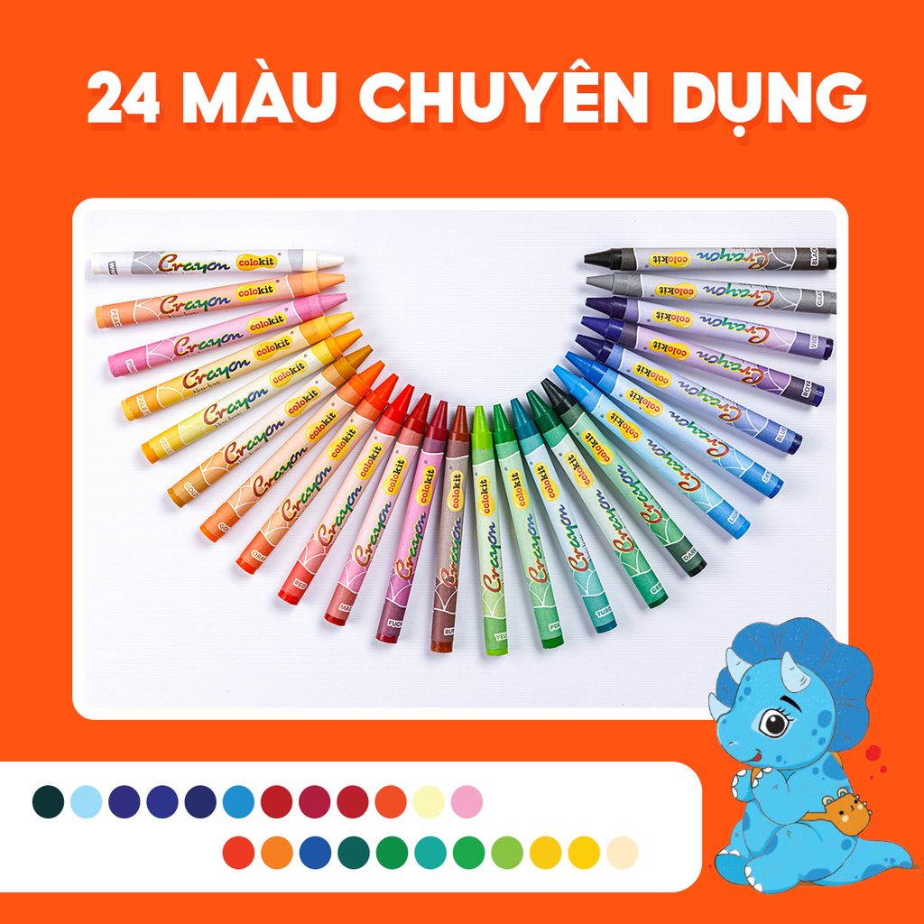 Sáp 24 màu Colokit CR-C021