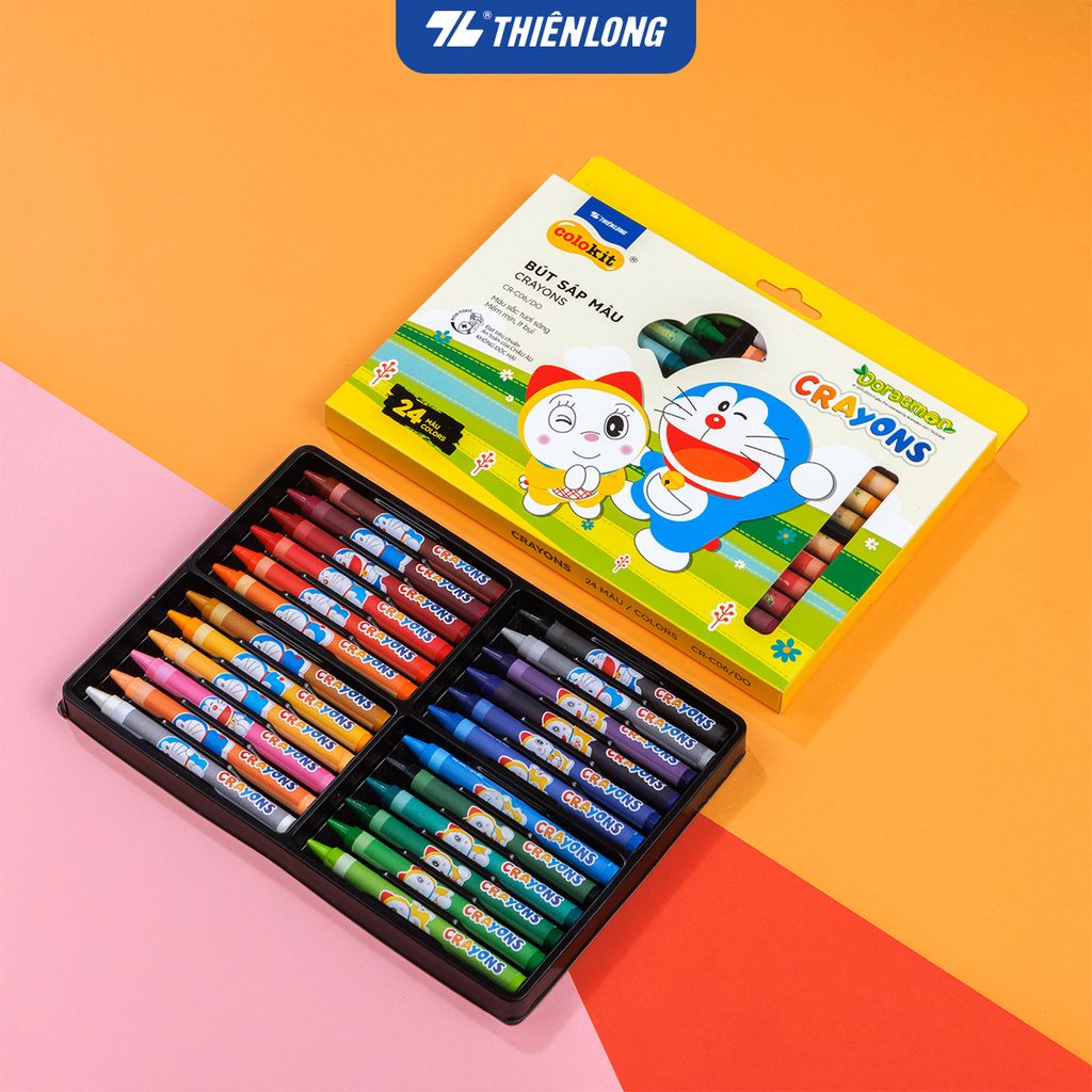 Sáp 24 màu Colokit Doraemon CR-C06/DO