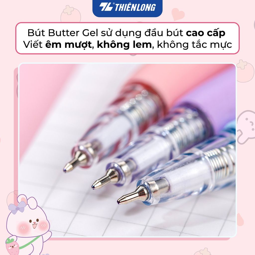Bút gel B - Glubby Butter Gel Thiên Long GELB-046 - Mực Xanh