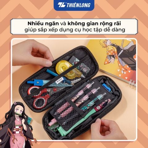 Túi bóp đựng bút viết nhân vật Demon Slayer Thiên Long PCA-022/DS