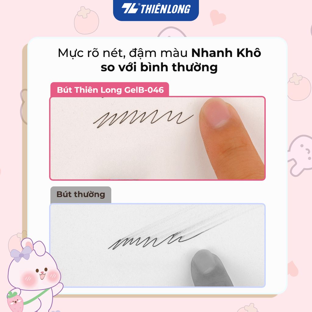 Bút gel B - Glubby Butter Gel Thiên Long GELB-046 - Mực Xanh