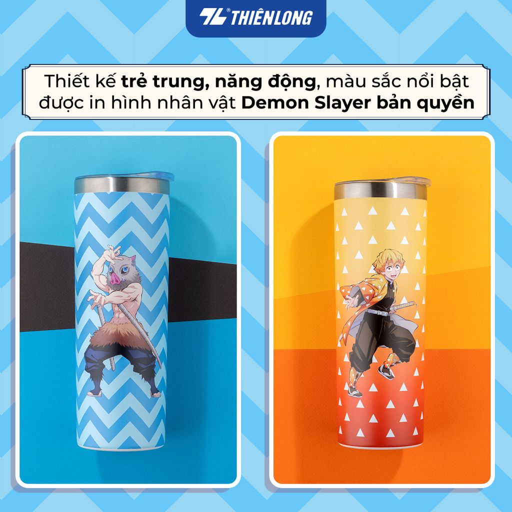 Ly giữ nhiệt 650ml nhân vật Demon Slayer Thiên Long TC-001/DS