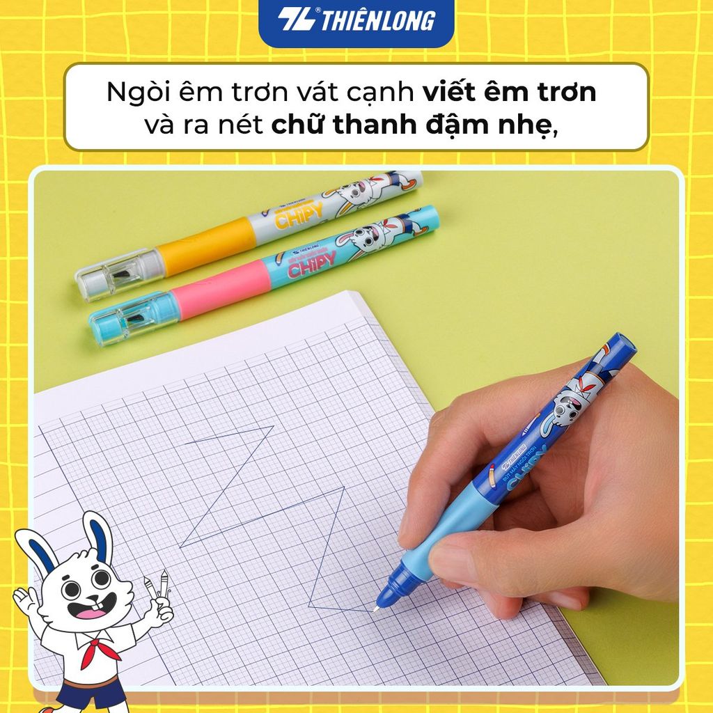 Bút máy CHiPY Thiên Long FTC-020 - Ngòi trơn, êm với ống mực tặng kèm