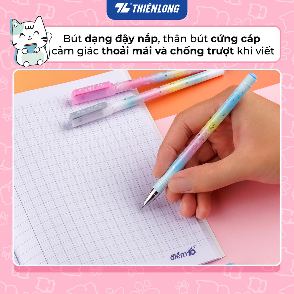 Combo 20 Bút gel Smooth Flowing Gel Ink Thiên Long Điểm 10 TP-GEL039