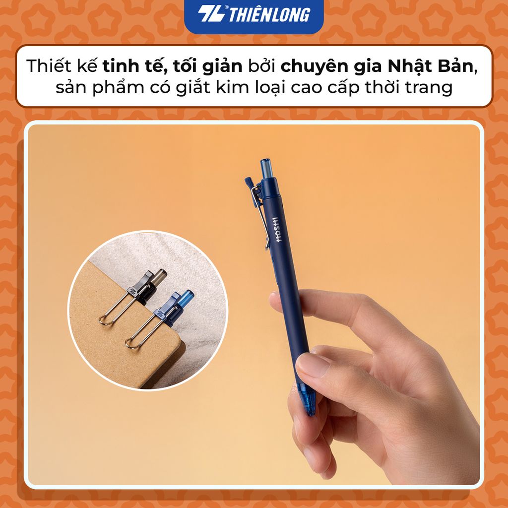 Bút gel Hoshi Thiên Long GEL-046/HS - Công nghệ Nhật Bản