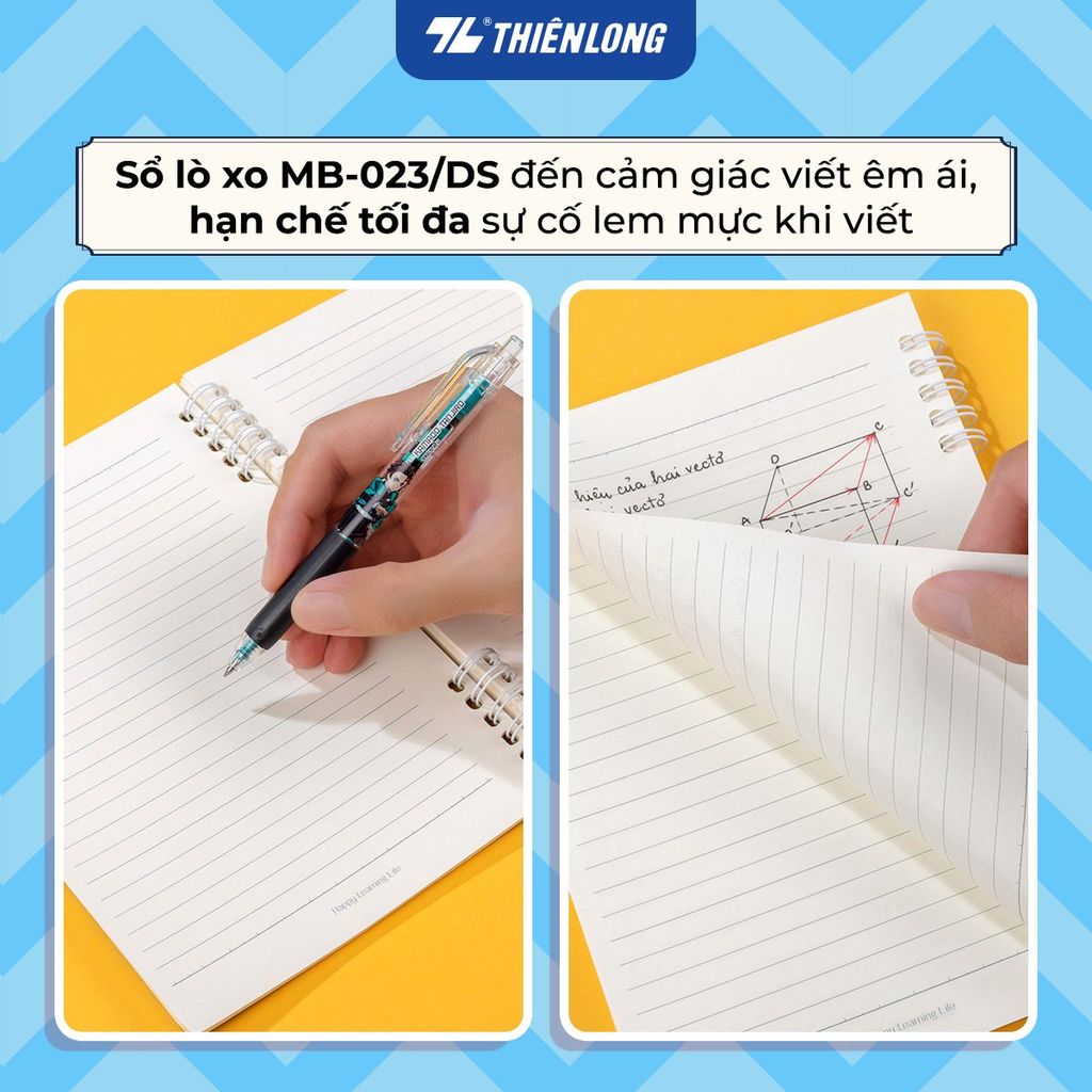 Sổ lò xo đường kẻ ngang A5 nhân vật Demon Slayer Thiên Long MB-023/DS -