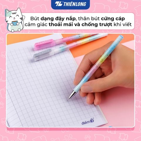 Bút gel Smooth Flowing Gel Ink Thiên Long Điểm 10 TP-GEL039