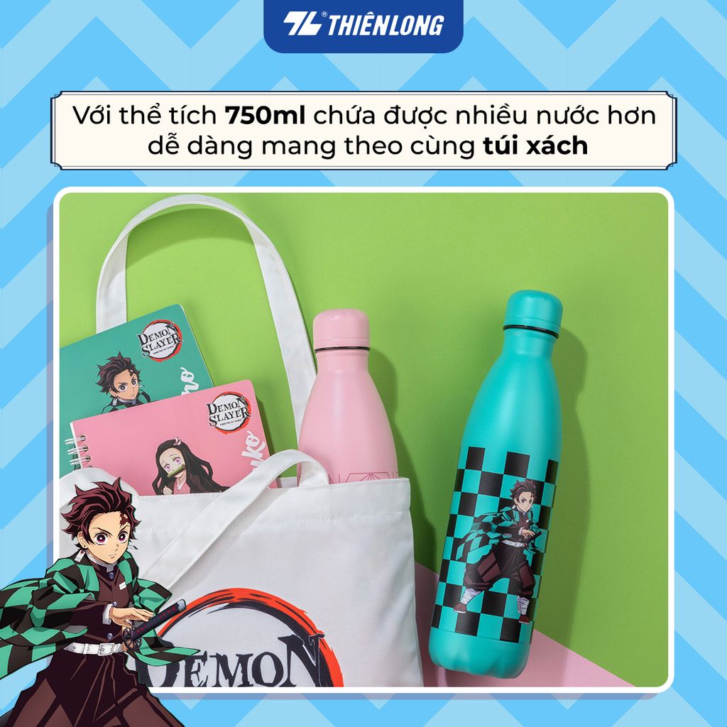 Bình giữ nhiệt 750ml nhân vật Demon Slayer Thiên Long VF-001/DS