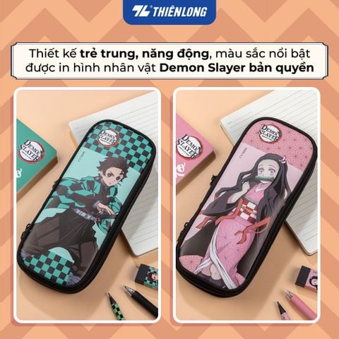 Túi bóp đựng bút viết nhân vật Demon Slayer Thiên Long PCA-022/DS