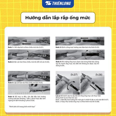 Combo 5/10/20 bút máy CHiPY Thiên Long FTC-020 - Ngòi trơn, êm