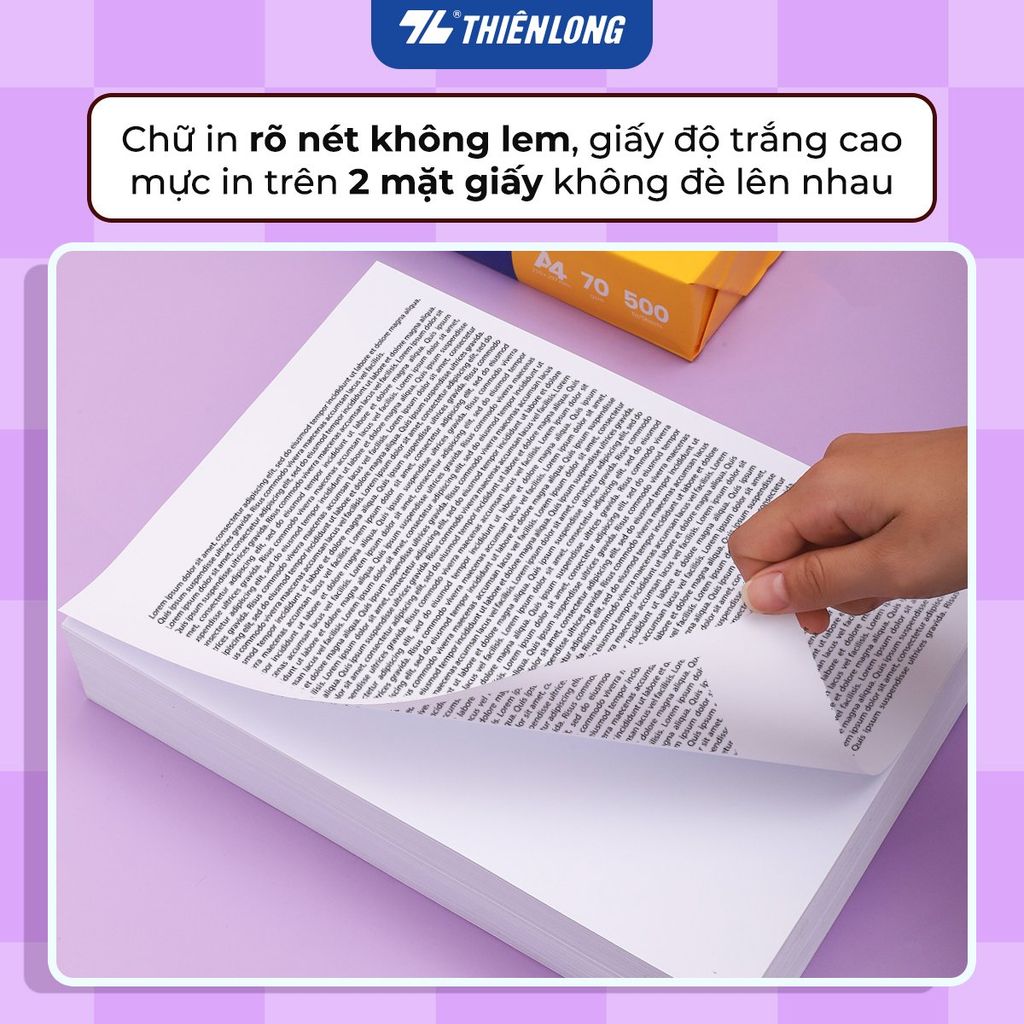 Combo 5 Ream giấy A4 70 gsm Thiên Long Copy Plus PP-003 (500 tờ)