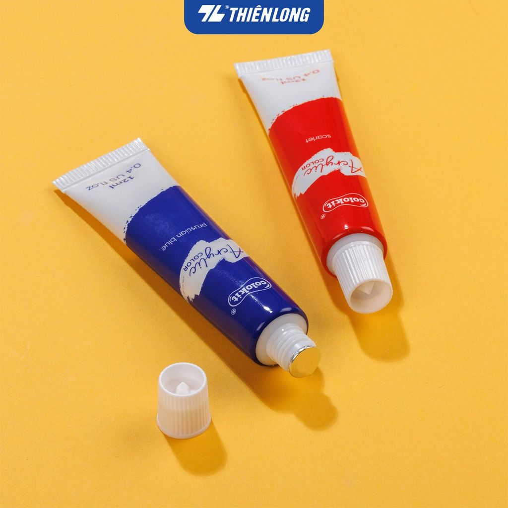 Màu nước Acrylic dạng tuýp 12ml Thiên Long Colokit ACR-C008