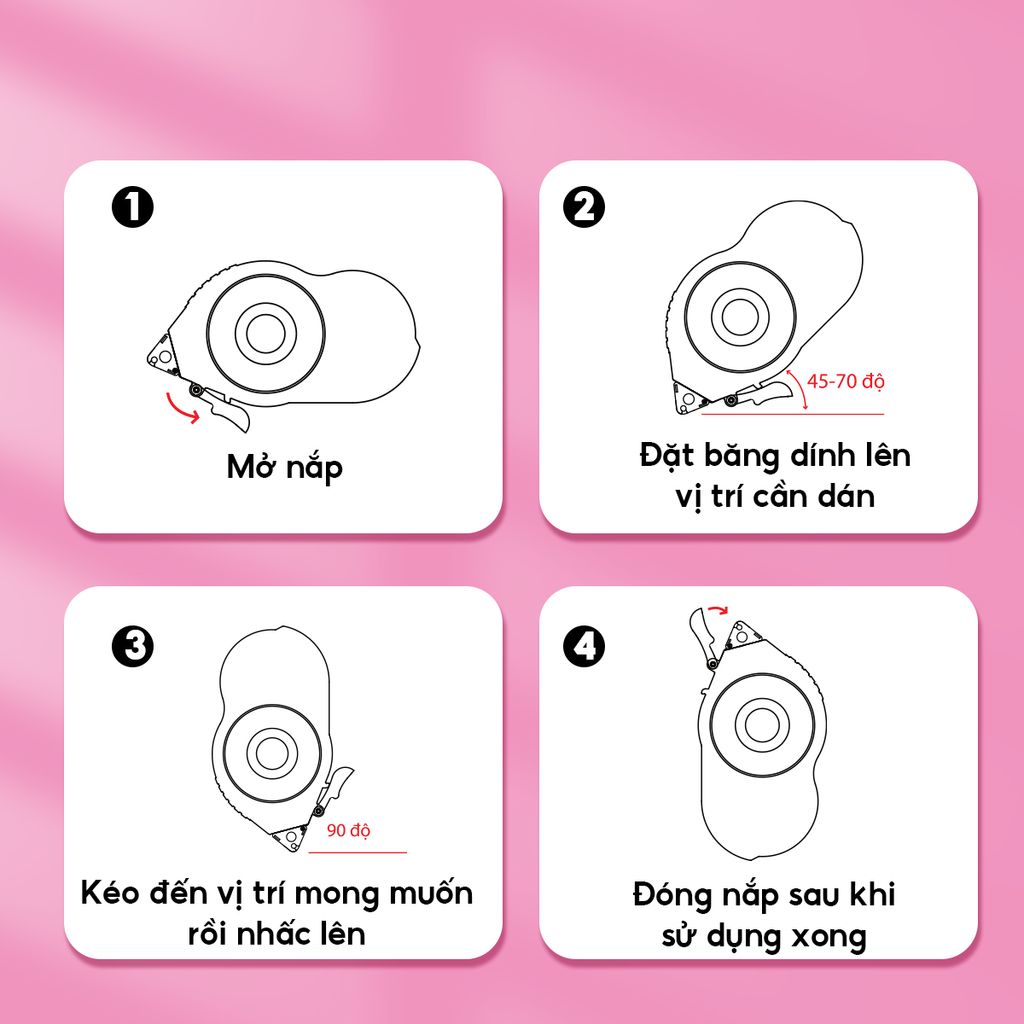 Băng keo - Băng dính kéo 2 mặt Thiên Long GT-001 (Màu ngẫu nhiên)