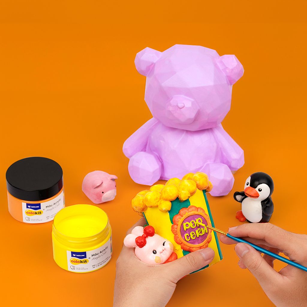 Màu nước acrylic cao cấp không phai màu dạng hũ 100ml Thiên Long Colokit ACR-C007