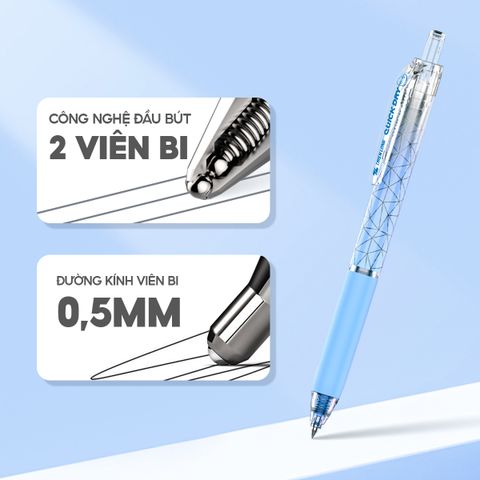 Combo 20 Bút gel Quick Dry Thiên Long GEL-033 - Mực khô siêu nhanh