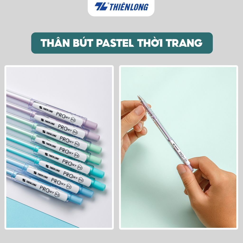 Combo 20 Bút bi màu pastel PRO 027 Thiên Long TL-105