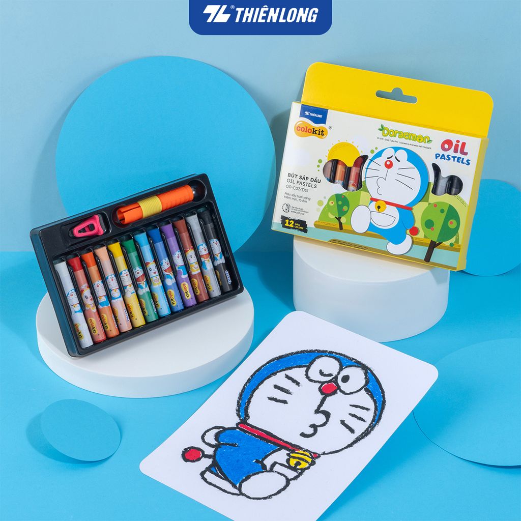 Sáp dầu 12 màu Colokit Doraemon OP-C07/DO