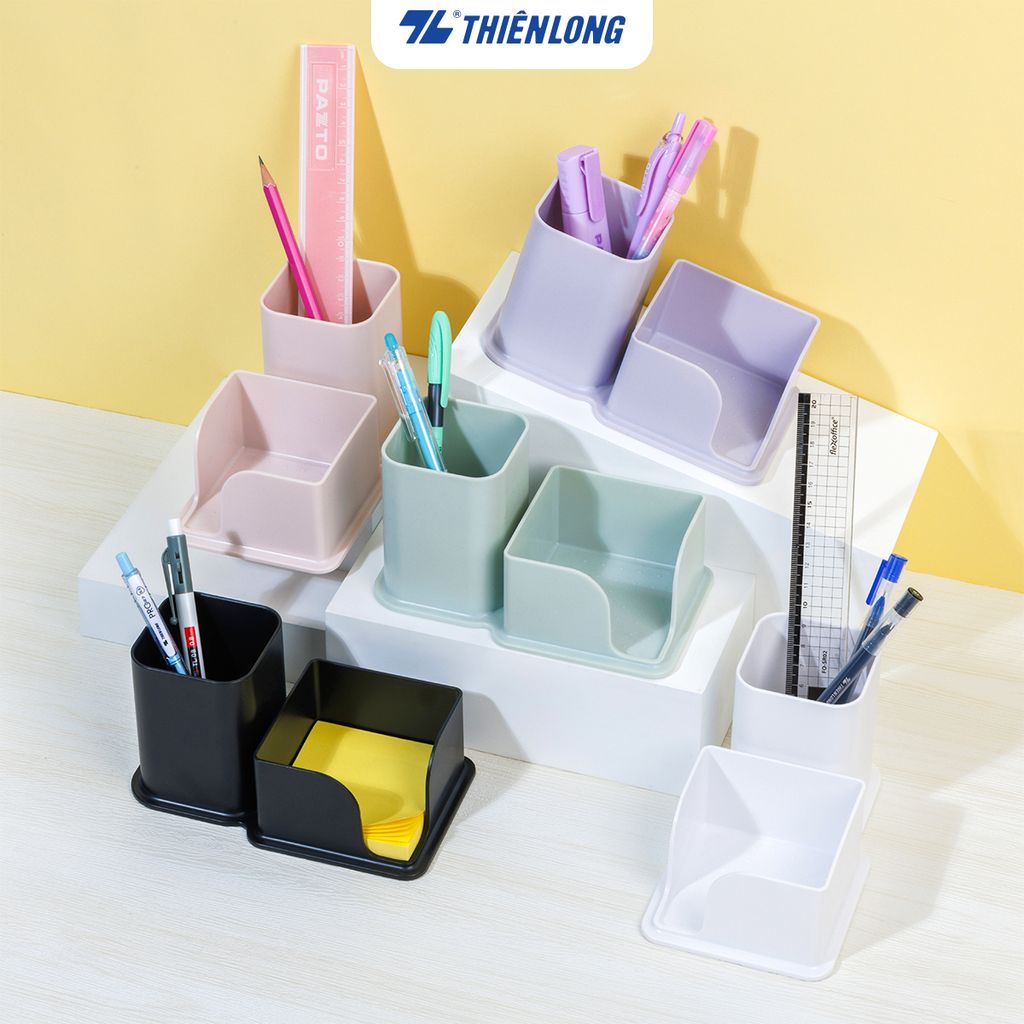 Ống cắm bút - Khay giấy notes Thiên Long PS-003 - Đa dụng tiện lợi Màu sắc trẻ trung