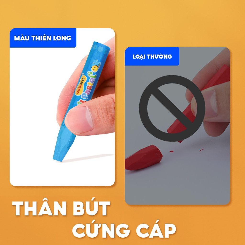 Hộp sáp dầu Oil Pastel Thiên Long Colokit - Tiêu chuẩn châu Âu