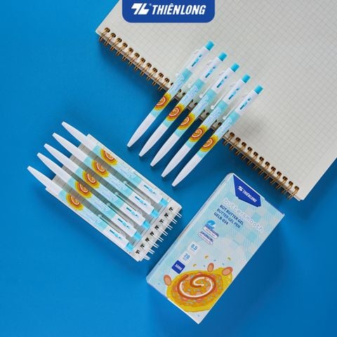 Bút gel B - Buttersmooth Gel Thiên Long GELB-034 - Premium Tip viết êm, trơn - Mực Xanh - Phiên bản Bánh tráng trộn, Bánh tráng nướng, Gỏi cuốn