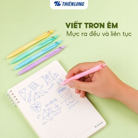 Bút gel B màu Pastel Thiên Long Flexoffice Pazto FO-GELB039/VN - Mực xanh (5 cây)