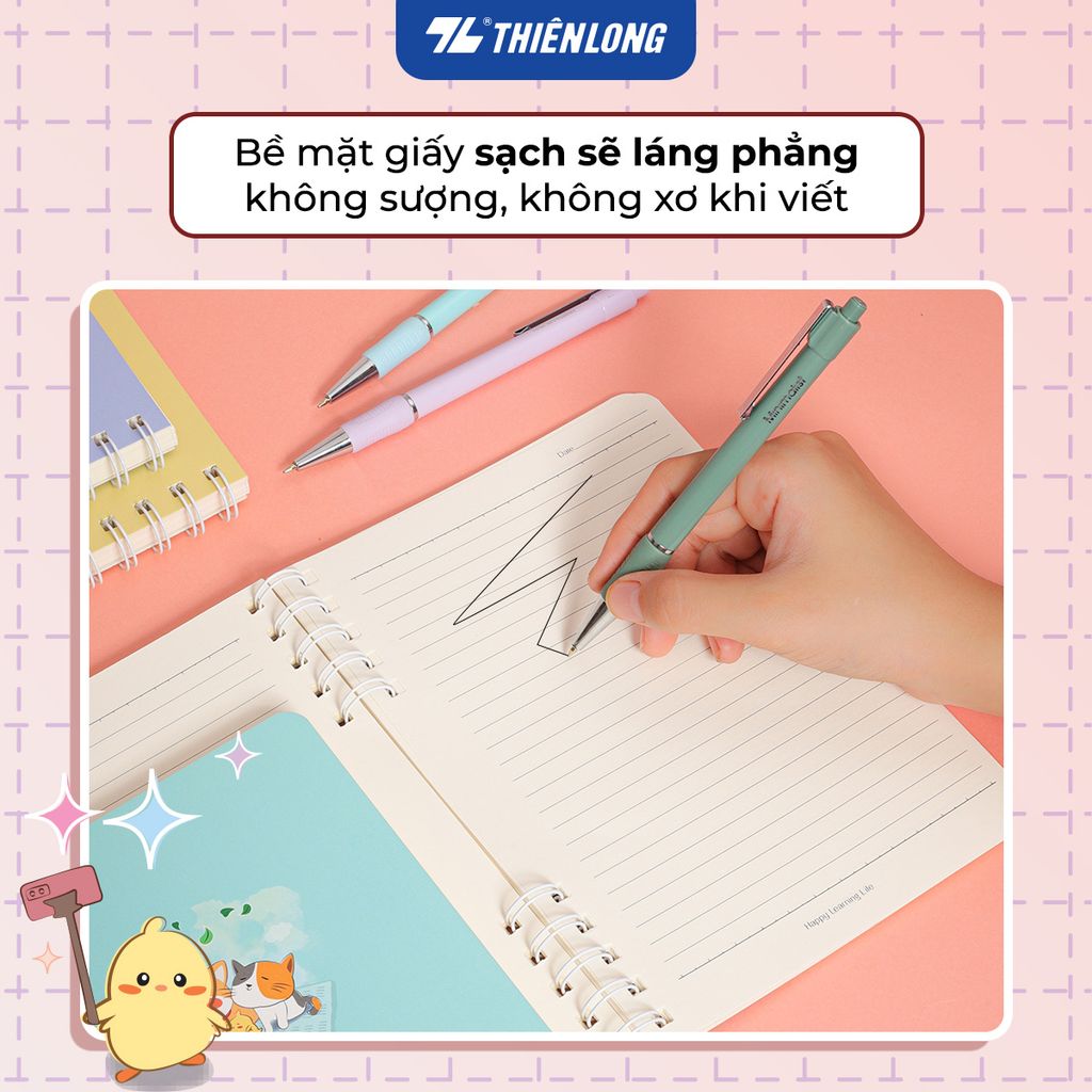 Sổ lò xo đường kẻ ngang 7mm A5 Thiên Long MB-025