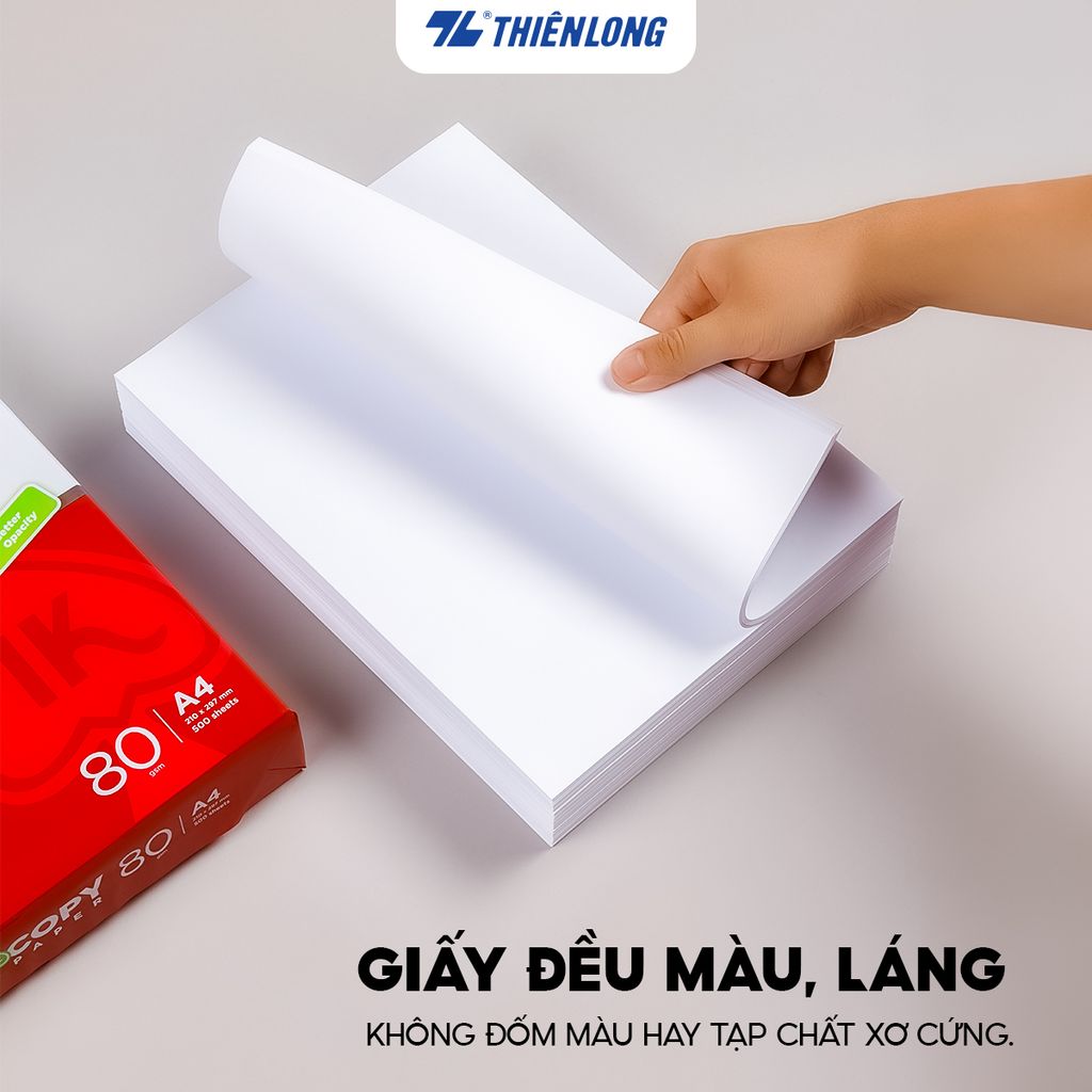 Combo 5 Ream giấy A4 80 gsm IK Copy (500 tờ) - Hàng nhập khẩu Indonesia