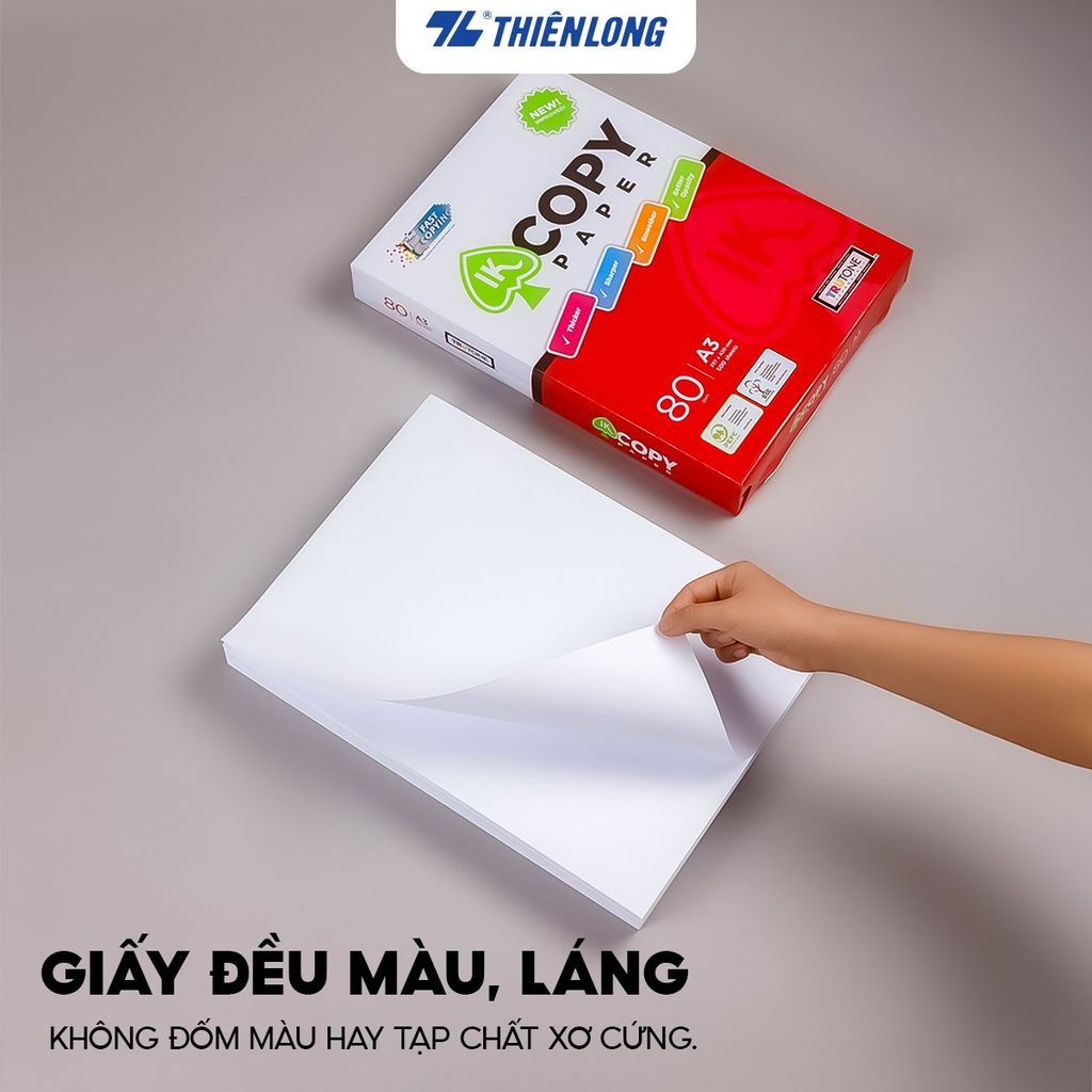 Combo 5 Ream giấy A3 80 gsm IK Copy (500 tờ) - Hàng nhập khẩu Indonesia